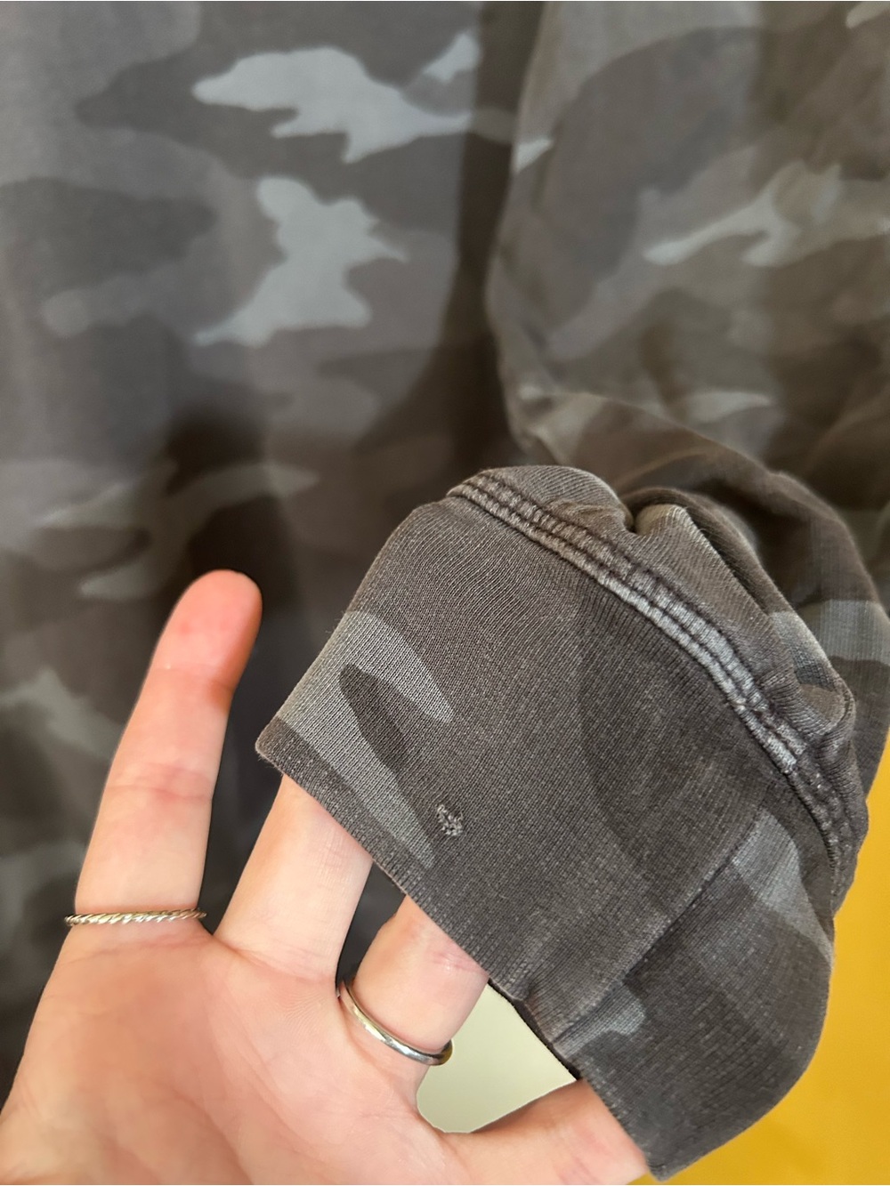 Athleta Studio to Street Sweatshirt Gray Camo Crewneck Athleisure Lounge Small - Picture 5 of 8